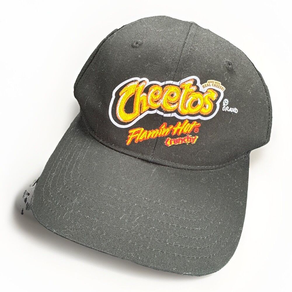 Cheetos Flamin' Hot Crunchy Black Adjustable Baseball Cap Hat